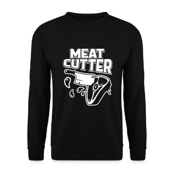 Proud To Be A Meat Cutter - Unisex Sweatshirt - black - Front - Alina (178cm) & Michal (187cm)