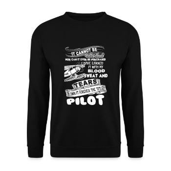 Pilot Forever The Title Pilot - Unisex Sweatshirt - black - Front - Alina (178cm) & Michal (187cm)