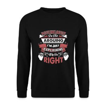 Psychologist I'm Not Arguing - Unisex Sweatshirt - black - Front - Alina (178cm) & Michal (187cm)