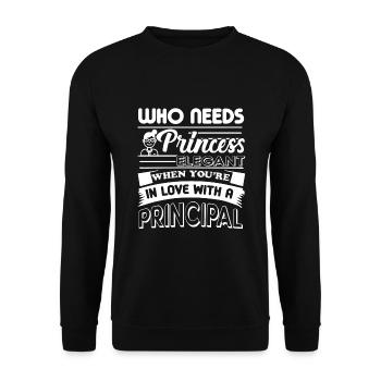 Principal In Love With Principal - Unisex Sweatshirt - black - Front - Alina (178cm) & Michal (187cm)