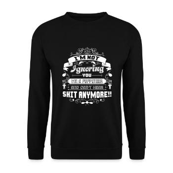 Puppeteer I Am A Puppeteer - Unisex Sweatshirt - black - Front - Alina (178cm) & Michal (187cm)