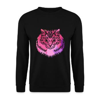 Siberian Cat Siberian Cat Colorful - Unisex Sweatshirt - black - Front - Alina (178cm) & Michal (187cm)