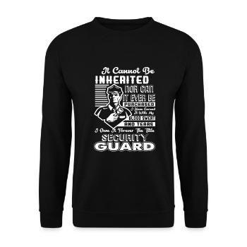 Security Guard Forever The Title Security Guard - Unisex Sweatshirt - black - Front - Alina (178cm) & Michal (187cm)