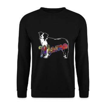 Border Collie Border Collie Dog Mama - Unisex Sweatshirt - black - Front - Alina (178cm) & Michal (187cm)