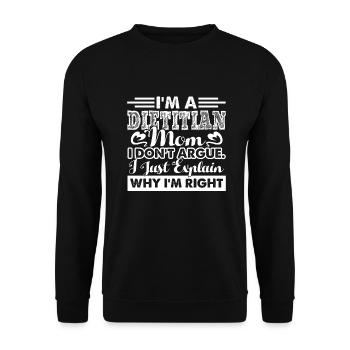 Dietitian I'm A Dietitian Mom - Unisex Sweatshirt - black - Front - Alina (178cm) & Michal (187cm)