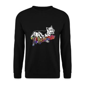 Australian Terrier Australian Terrier Mama - Unisex Sweatshirt - black - Front - Alina (178cm) & Michal (187cm)