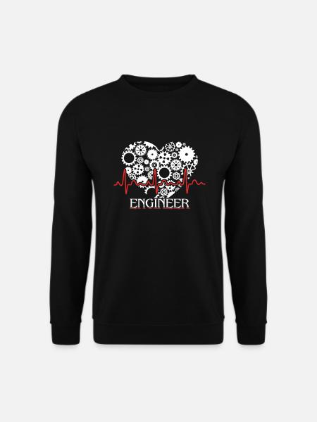 Engineer Engineer Heartbeat - Unisex Sweatshirt - black