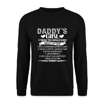 Father's Day Daddy's Girl - Unisex Sweatshirt - black - Front - Alina (178cm) & Michal (187cm)