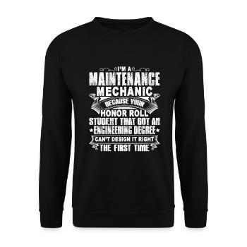 Maintenance Mechanic I am A Maintenance Mechanic - Unisex Sweatshirt - black - Front - Alina (178cm) & Michal (187cm)