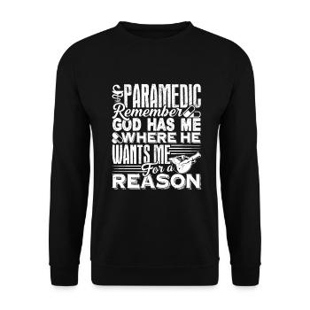Paramedic I Am A Paramedic - Unisex Sweatshirt - black - Front - Alina (178cm) & Michal (187cm)