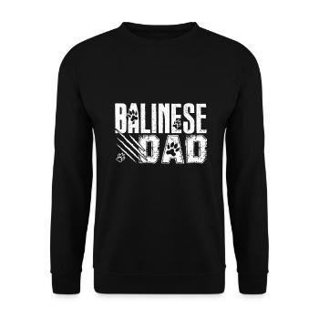 Funny Balinese Cat Dad - Unisex Sweatshirt - black - Front - Alina (178cm) & Michal (187cm)