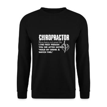 Chiropractor Definition - Unisex Sweatshirt - black - Front - Alina (178cm) & Michal (187cm)