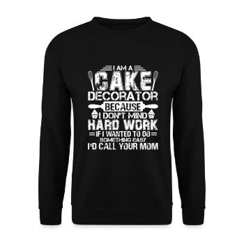 Cake Decorator I'm A Cake Decorator - Unisex Sweatshirt - black - Front - Alina (178cm) & Michal (187cm)