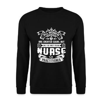 Nurse Practitioner Proud Nurse Practitioner - Unisex Sweatshirt - black - Front - Alina (178cm) & Michal (187cm)