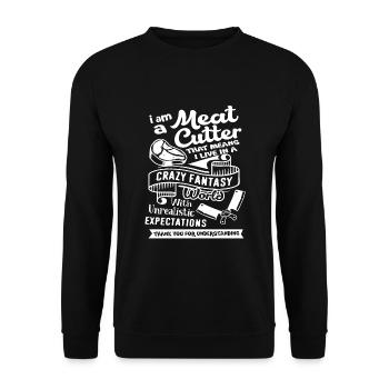 Meat Cutter I Am A Meat Cutter - Unisex Sweatshirt - black - Front - Alina (178cm) & Michal (187cm)