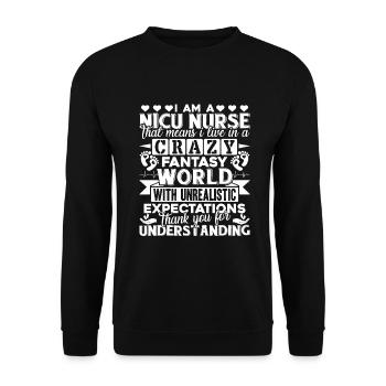 Nicu Nurse I Am A Nicu Nurse - Unisex Sweatshirt - black - Front - Alina (178cm) & Michal (187cm)
