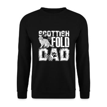 Scottish Fold Cat Scottish Fold Cat Dad - Unisex Sweatshirt - black - Front - Alina (178cm) & Michal (187cm)