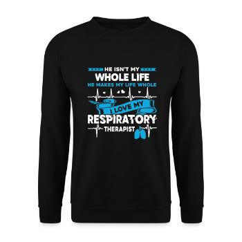 I Love My Respiratory Therapist - Unisex Sweatshirt - black - Front - Alina (178cm) & Michal (187cm)