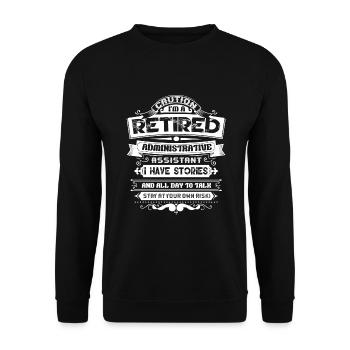 Administrative Assistant Caution - Unisex Sweatshirt - black - Front - Alina (178cm) & Michal (187cm)
