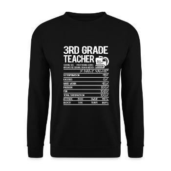 3rd Grade Teacher 3rd Grade Teacher Facts - Unisex Sweatshirt - black - Front - Alina (178cm) & Michal (187cm)