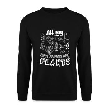 Botanist Best Friends - Unisex Sweatshirt - black - Front - Alina (178cm) & Michal (187cm)