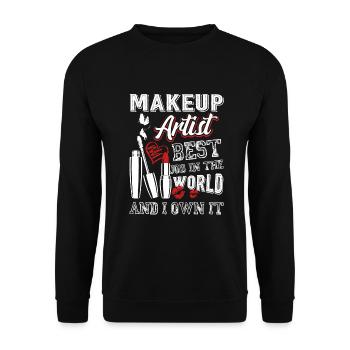 Makeup Artist Makeup Artist Is Best Job - Unisex Sweatshirt - black - Front - Alina (178cm) & Michal (187cm)