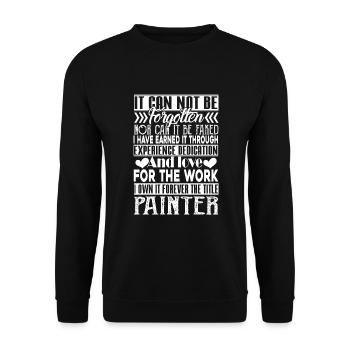 Painter Forever The Title Painter - Unisex Sweatshirt - black - Front - Alina (178cm) & Michal (187cm)