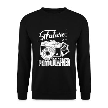 Photographer Future Photographer - Unisex Sweatshirt - black - Front - Alina (178cm) & Michal (187cm)
