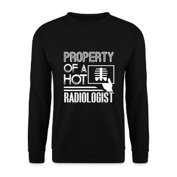 Radiologist Property Of A Hot Radiologist - Unisex Sweatshirt - black - Front - Alina (178cm) & Michal (187cm)