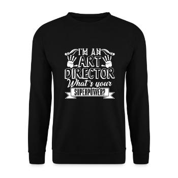 I am An Art Director - Unisex Sweatshirt - black - Front - Alina (178cm) & Michal (187cm)