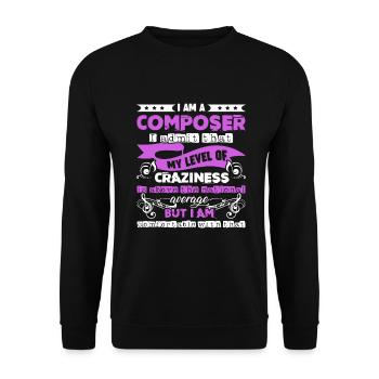 Composer I am A Composer - Unisex Sweatshirt - black - Front - Alina (178cm) & Michal (187cm)