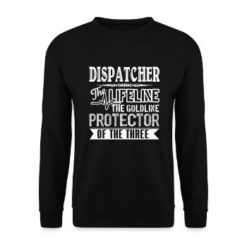 Dispatcher Things About Dispatcher - Unisex Sweatshirt - black - Front - Alina (178cm) & Michal (187cm)
