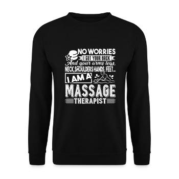 Massage Therapist I am A Massage Therapist - Unisex Sweatshirt - black - Front - Alina (178cm) & Michal (187cm)