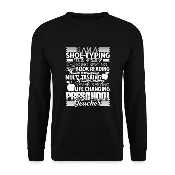 Preschool Teacher I Am A Preschool Teacher - Unisex Sweatshirt - black - Front - Alina (178cm) & Michal (187cm)
