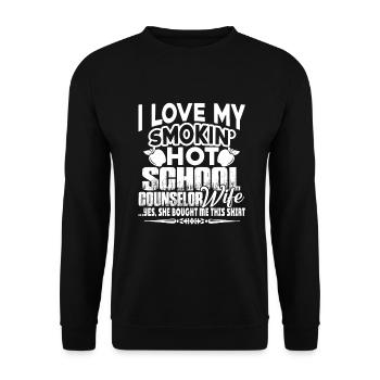 School Counselor I Love My School Counselor - Unisex Sweatshirt - black - Front - Alina (178cm) & Michal (187cm)