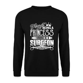 Surgeon I Want To Be A Surgeon - Unisex Sweatshirt - black - Front - Alina (178cm) & Michal (187cm)