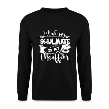 Chauffeur Is My Soulmate - Unisex Sweatshirt - black - Front - Alina (178cm) & Michal (187cm)