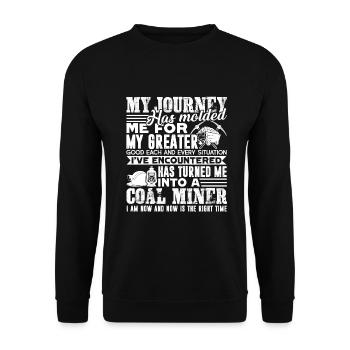Coal Miner Coal Miner Job - Unisex Sweatshirt - black - Front - Alina (178cm) & Michal (187cm)