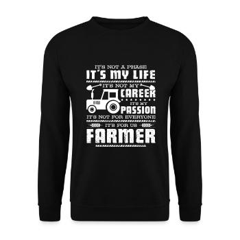 Farmer Is My Passion - Unisex Sweatshirt - black - Front - Alina (178cm) & Michal (187cm)