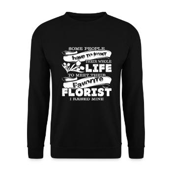 Florist Proud Florist Parent - Unisex Sweatshirt - black - Front - Alina (178cm) & Michal (187cm)
