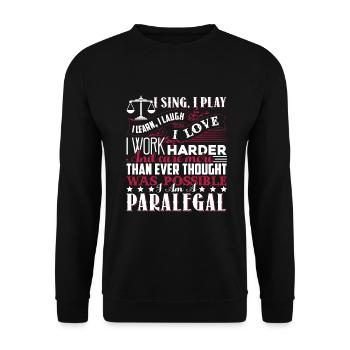Paralegal I Am A Paralegal - Unisex Sweatshirt - black - Front - Alina (178cm) & Michal (187cm)