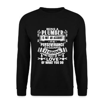 Plumber Being A Plumber - Unisex Sweatshirt - black - Front - Alina (178cm) & Michal (187cm)