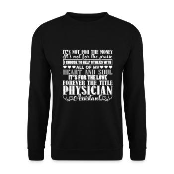 Forever Title Physician Assistant - Unisex Sweatshirt - black - Front - Alina (178cm) & Michal (187cm)