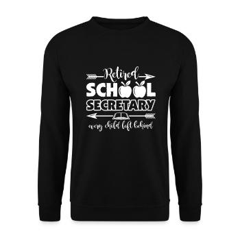 School Secretary Retired School Secretary - Unisex Sweatshirt - black - Front - Alina (178cm) & Michal (187cm)