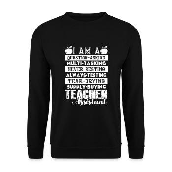 Teacher Assistant Things About Teacher Assistant - Unisex Sweatshirt - black - Front - Alina (178cm) & Michal (187cm)