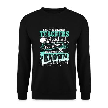 Teacher Assistant Okayest Teacher Assistant - Unisex Sweatshirt - black - Front - Alina (178cm) & Michal (187cm)