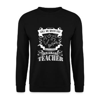 3rd Grade Teacher I am A Good 3rd Grade Teacher - Unisex Sweatshirt - black - Front - Alina (178cm) & Michal (187cm)