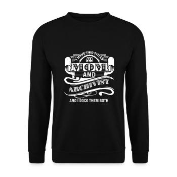 Archivist I am A Mom And Archivist - Unisex Sweatshirt - black - Front - Alina (178cm) & Michal (187cm)