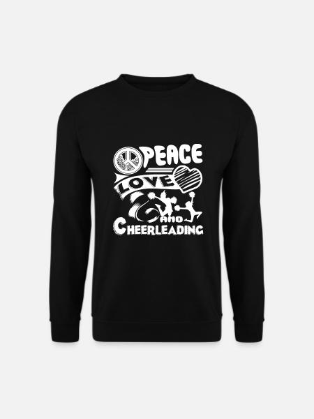 Cheerleading Peace Love Cheerleading - Unisex Sweatshirt - black