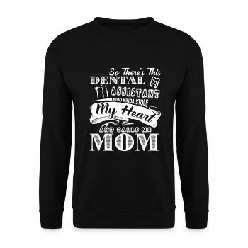 Dental Assistant Dental Assistant Mom - Unisex Sweatshirt - black - Front - Alina (178cm) & Michal (187cm)